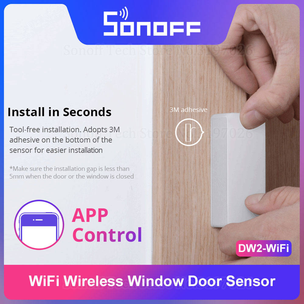 Sonoff - Sonoff-Sensor de seguridad inalámbrico DW2-WiFi para