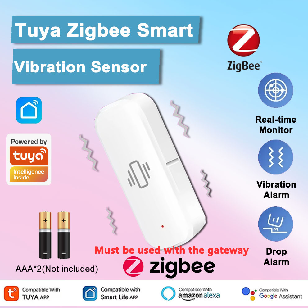 Home Assistant Tuya - Sensor de vibración inteligente Tuya Zigbee,