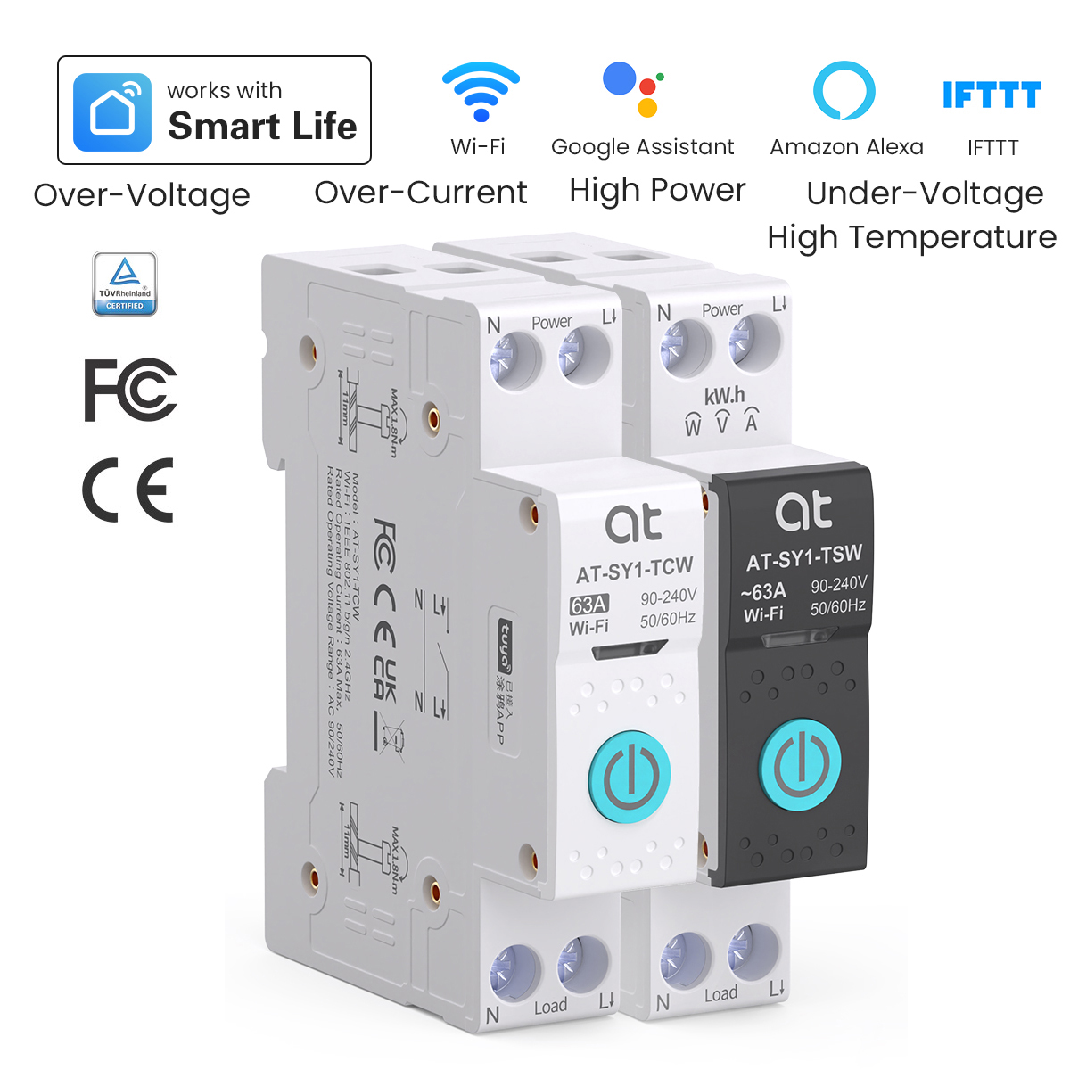 Smart Relay Tuya - Disyuntor inteligente Tuya WiFi 1P +