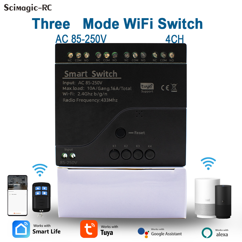 Módulo de relé WiFi de 4 canal - Tuya 4 Channel reseña y precio