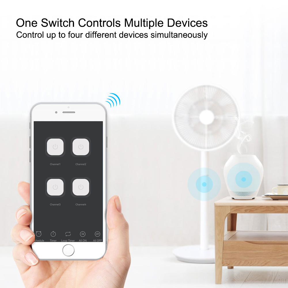 Interruptor Inteligente WiFi d - Tuya 4 Channel reseña y precio
